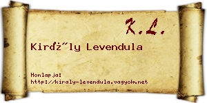 Király Levendula névjegykártya